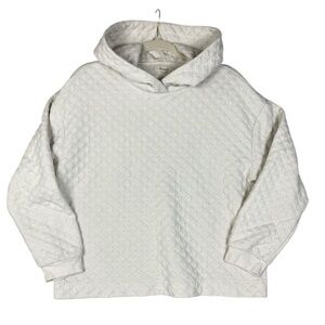 Madewell quilted hoodie creamy oatmeal M gorpcore